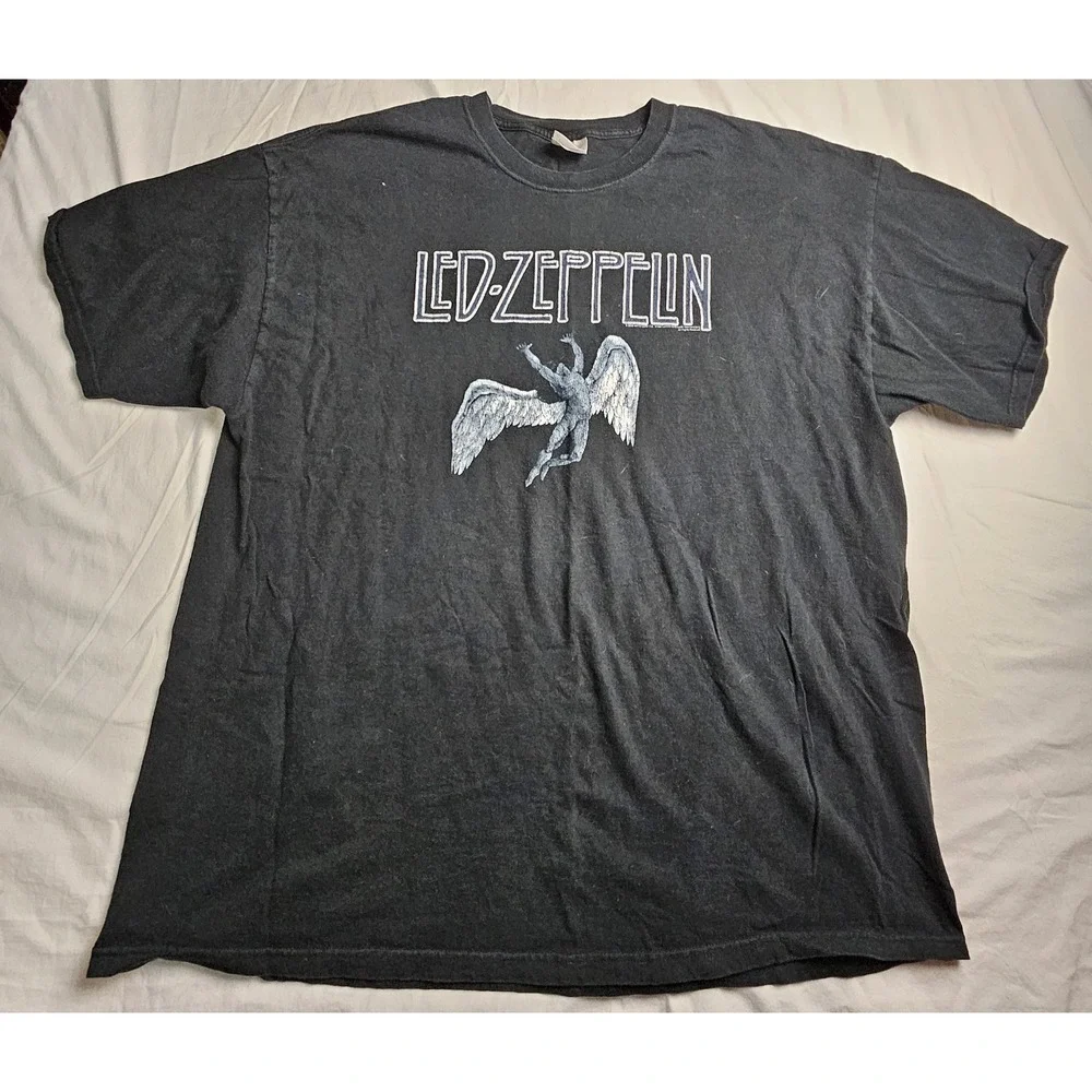 Led Zeppelin Shirt 2XL Black Swan Song Icarus Logo 2005 Myth Gem Hanes... - Picture 3 of 7
